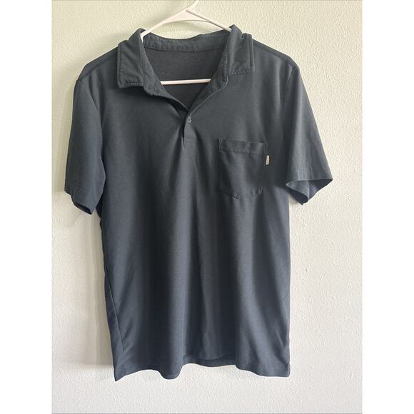 Vuori Ace Polo Shirt Men Small Navy Performance Short Sleeve Pocket Casual - Picture 1 of 5
